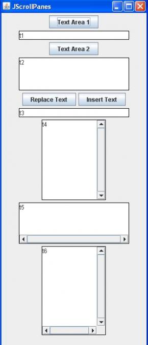 JScrollPanes