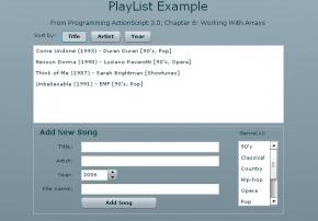 Play List Application