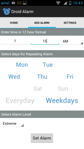 DroidAlarm