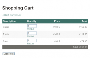 Simple Shopping Cart