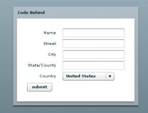 Using Code Behind